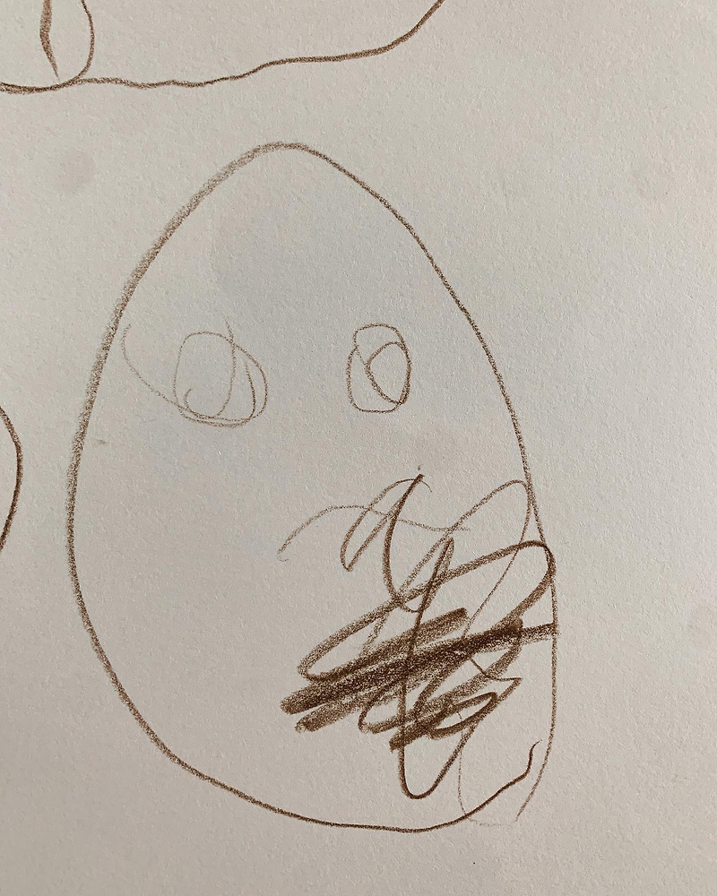 4살 아기가 그린 그림 엄마