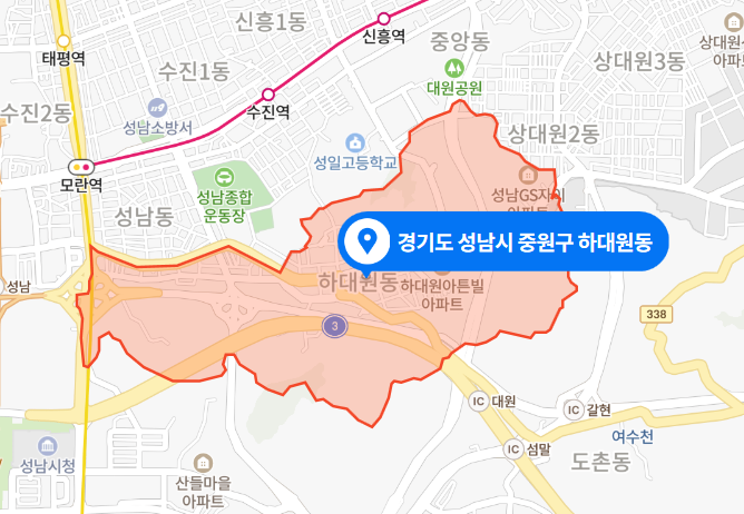 경기도 성남시 하대원동 모란시장 사거리 승용차 신호등 충돌→화재사고 (2021년 3월 24일)