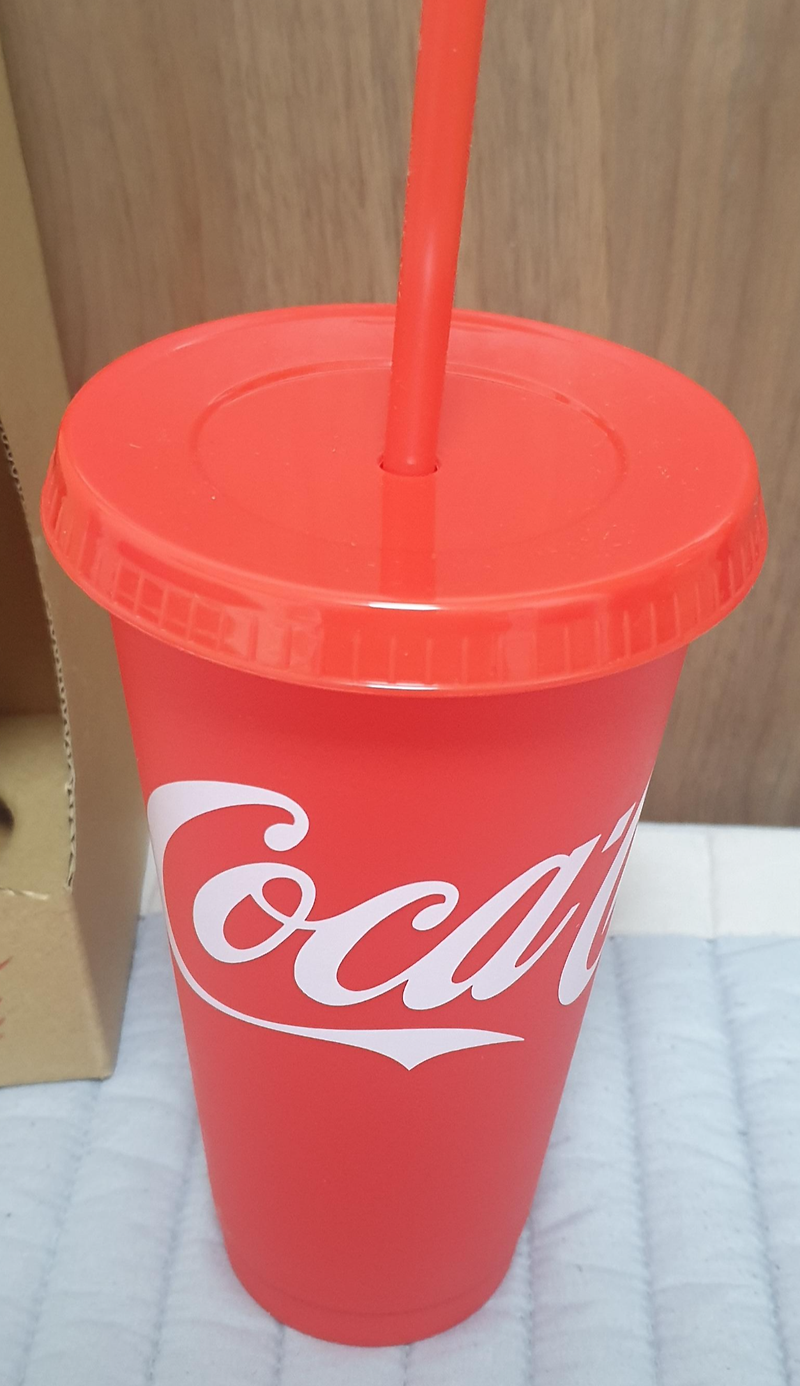 맥도날드 행운의 원더랜드 경품 코카콜라 리유저블 컵 개봉