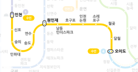 수인선 노선도 수원-인천 완전 개통