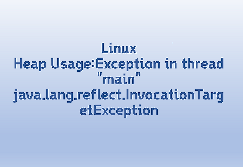 [Linux] 리눅스 Heap Usage:Exception in thread 