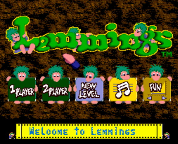 (선소프트) 레밍스 - レミングス Lemmings (PC 엔진 CD ピーシーエンジンCD PC Engine CD - iso 파일 다운로드)
