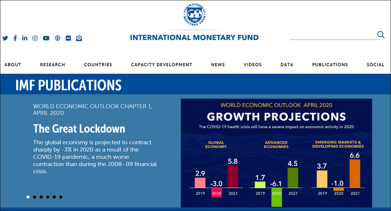 요즘 핫한 IMF 보고서 그래서 홈페이지를 들어가 보았다