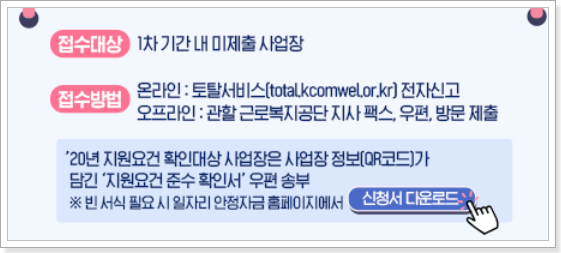 2021년 일자리안정자금 :: 신청 조건 지원대상 신청방법