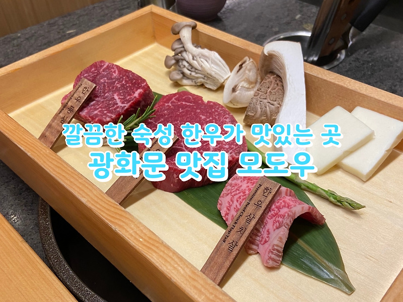 [맛집] 광화문 맛집, 워터에이징 한우구이 전문점, 모도우 [36]