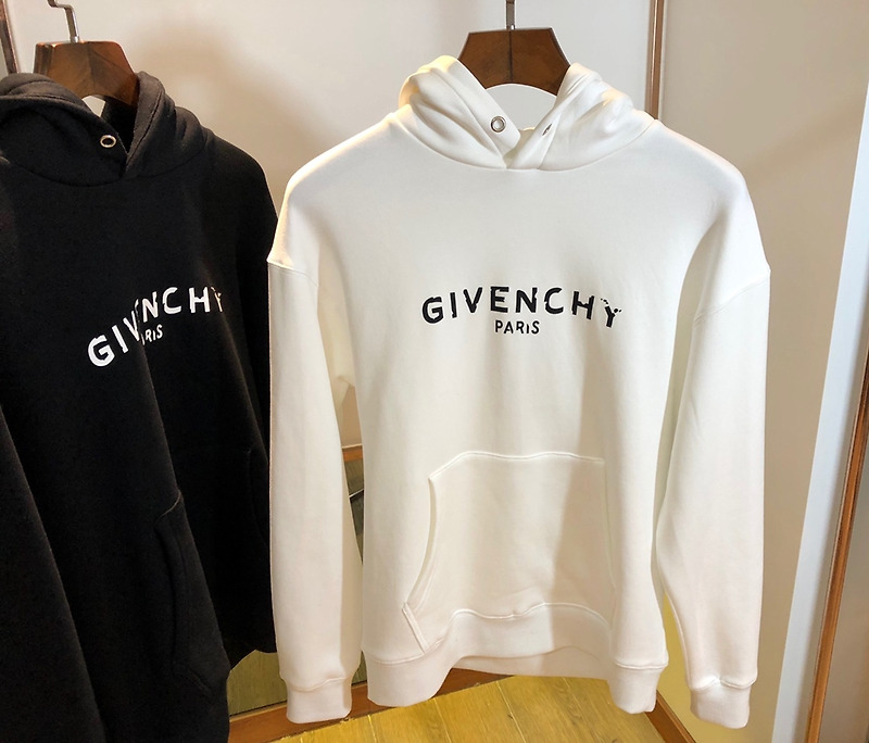 [GIVENCHY] 지방시 파리 로고 스웨트 셔츠 후드 티셔츠 BM700R30AF