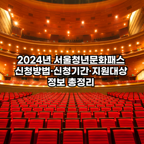 2024년 서울청년문화패스 신청방법·신청기간·지원대상 정보 총정리