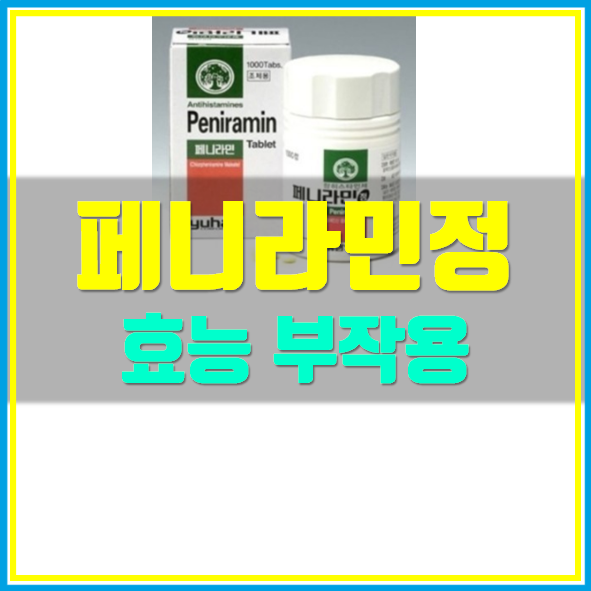 페니라민정 효능 부작용 정보