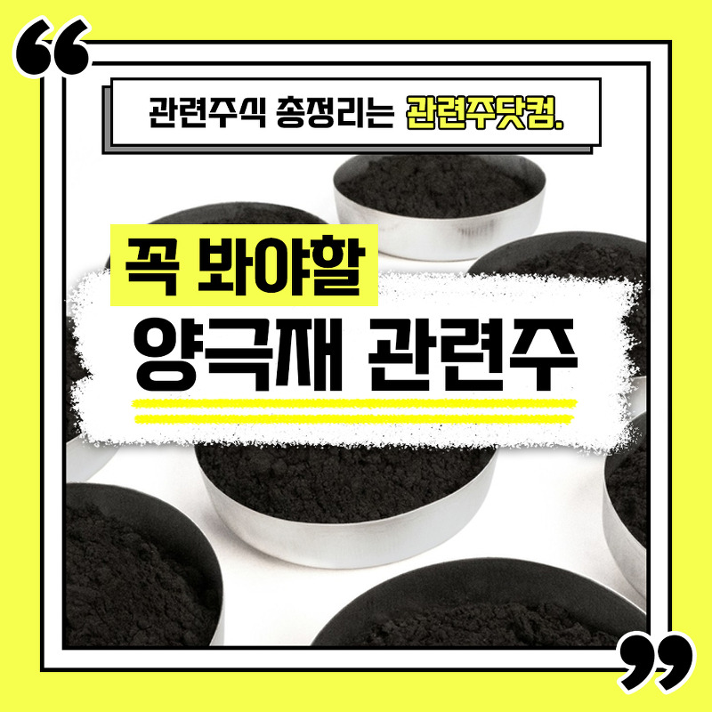 양극재 관련주 총정리 TOP6 (업데이트) | 대장주, 테마주 | 관련주닷컴