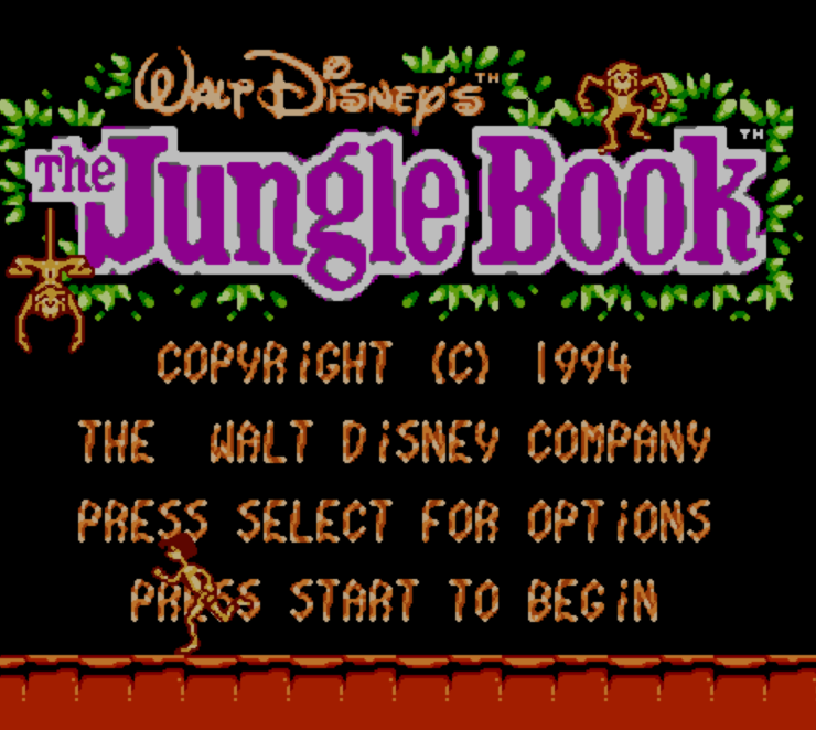NES ROMS - The Jungle Book (EUROPE / 유럽판 롬파일 다운로드)