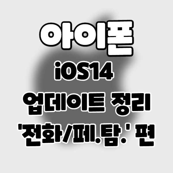 iphone/iOS14] 아이폰 업데이트 정리 13. 전화 및 페이스타임 편.