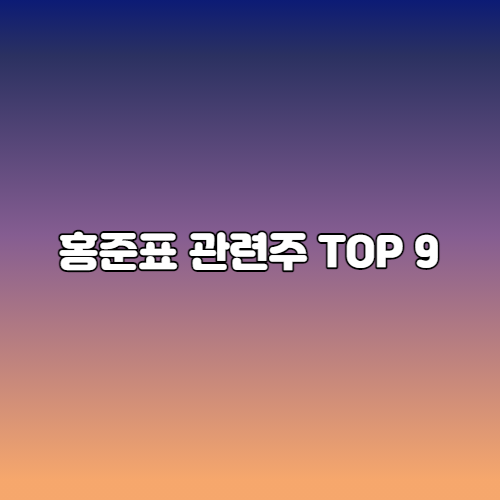 홍준표 관련주 TOP 9