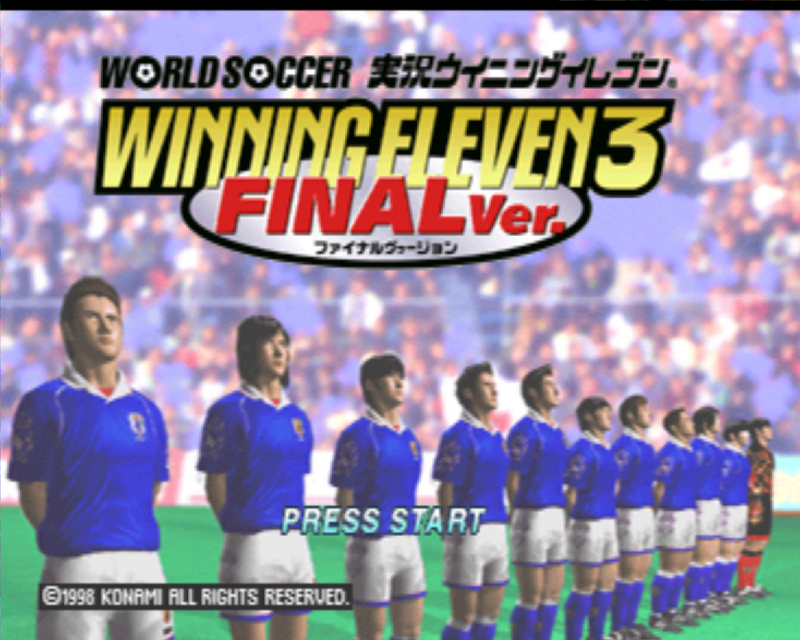 월드 사커 실황 위닝 일레븐 3 파이널 버전. - World Soccer Jikkyou Winning Eleven 3 Final Ver. (PS1 BIN 다운로드)
