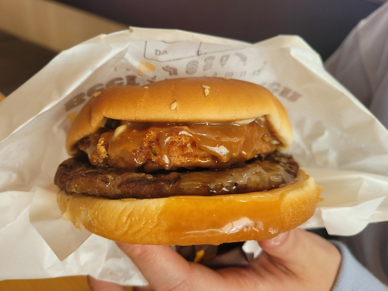 피넛버터와 햄버거의 만남, 버거킹 피넛버터 스태커 + 통새우와퍼 후기