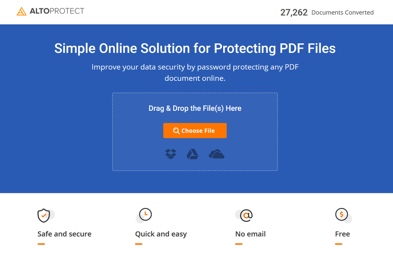Password Protect PDF Free Online !