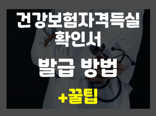 건강보험자격득실 확인서 발급 방법 (feat. 꿀팁)