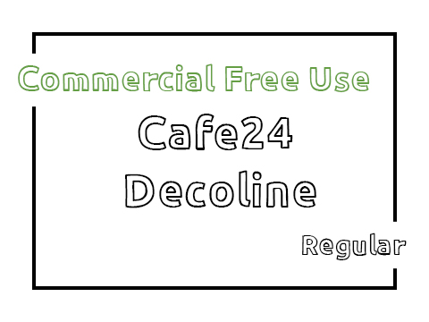 카페24 Decoline 폰트 사용가이드_상업용 무료폰트