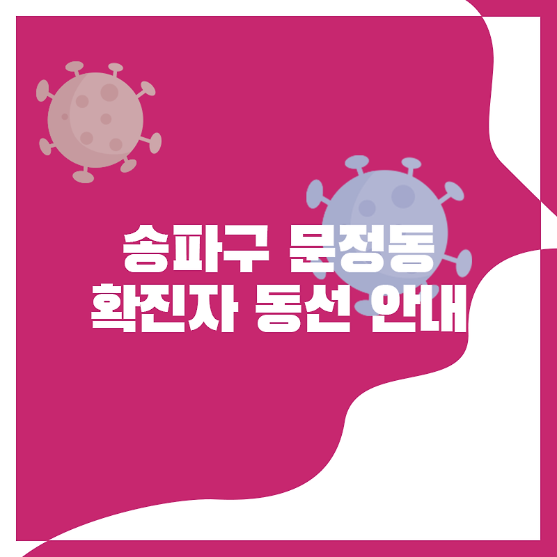 [현재 문정동 상황] 서울 송파구 문정동 코로나 확진자 동선 안내