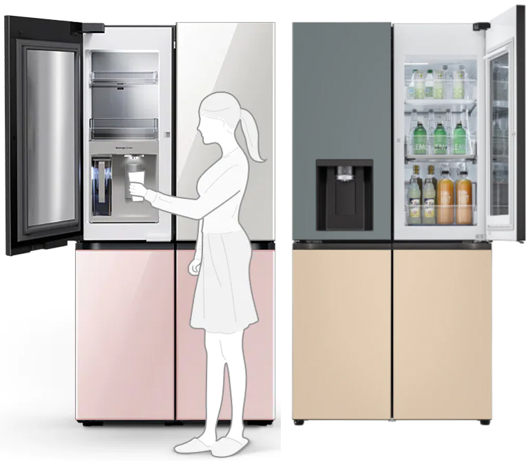 오브제 얼음정수기 냉장고 VS 비스포크 정수기 냉장고