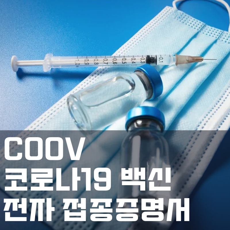 COOV, 코로나19 백신 전자 접종증명서 앱을 사용해 보다.