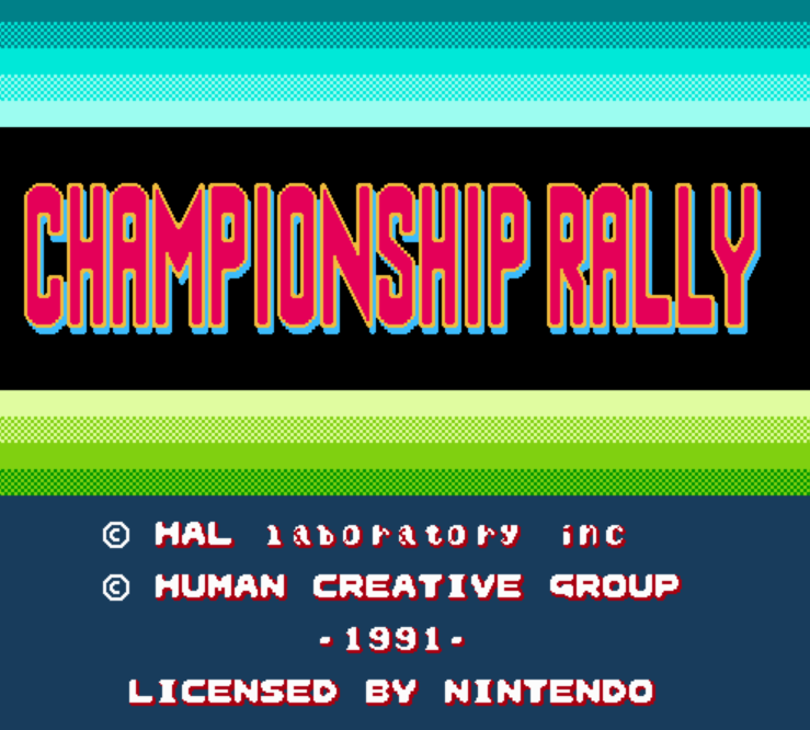 NES ROMS - Championship Rally (EUROPE / 유럽판 롬파일 다운로드)