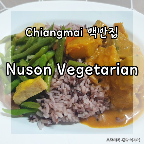 치앙마이 한국 백반집 느낌의 베지테리언 음식점 Chiangmai Nuson Vegetarian Food