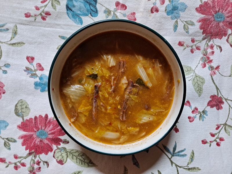사골 국물과 우거지의 앙상블, 우거지사골국밥(Napa Cabbage and Rice Soup)