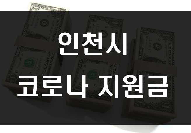 인천 재난기본소득 긴급재난생계비 지원대상 금액 안내