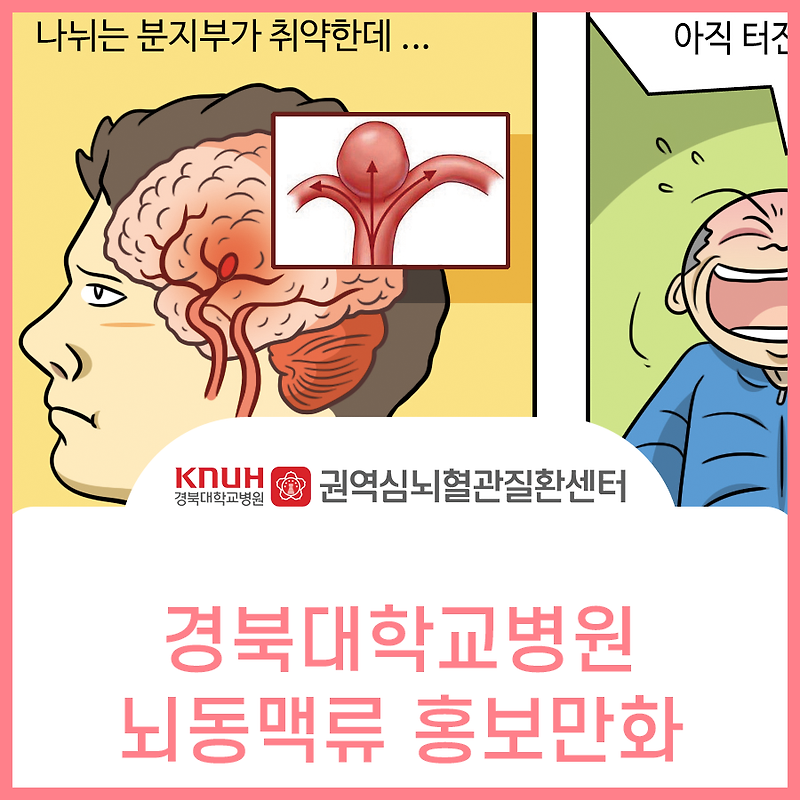 경북대학교병원 뇌동맥류 뇌출혈 홍보만화