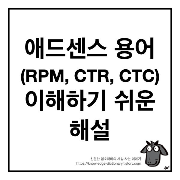 애드센스 용어(RPM, CTR, CPC) 이해하기 쉬운 해설
