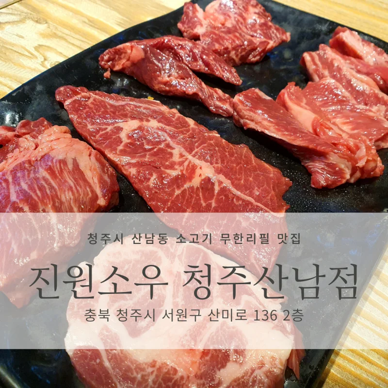 [청주시 산남동 소고기 무한리필 맛집 추천] 진원소우 청주산남점