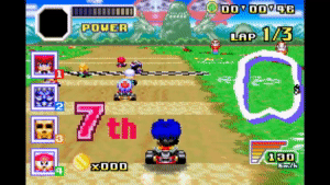 고전게임, 코나미 크레이지 레이서스(Konami Krazy Racers) 바로플레이, 게임보이 어드밴스 GBA 콘솔게임