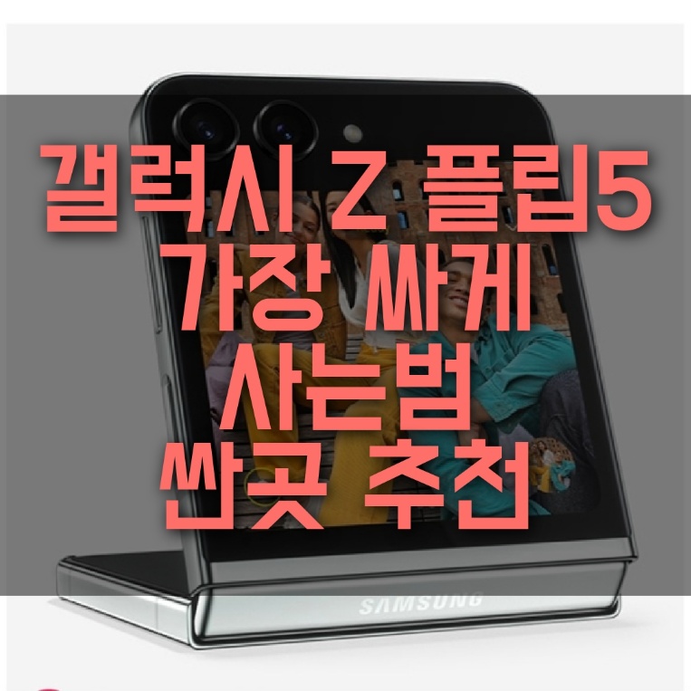 삼성 갤럭시 Z 플립5 가격 가장 싸게 사는법 (싼곳 추천)