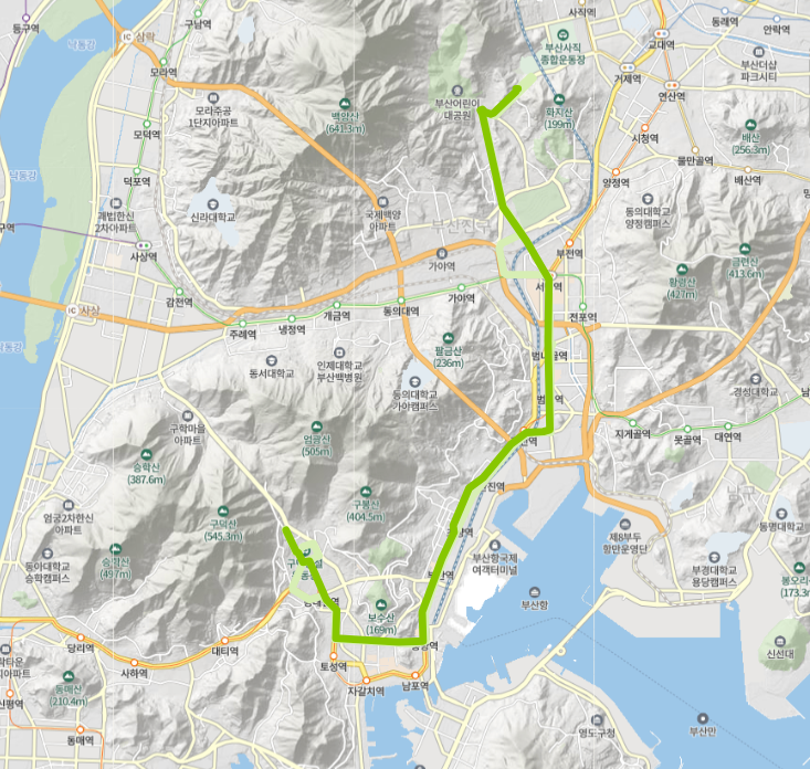 부산 81번버스 노선, 시간표 ::  어린이대공원, 부암역, 서면역, 부산진시장, 동아대, 동대신역