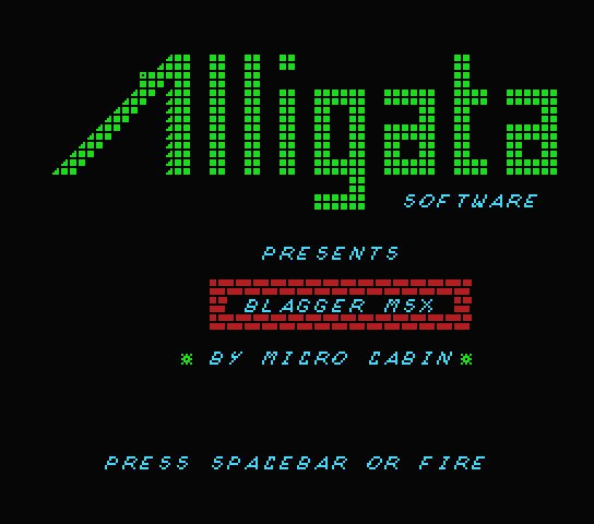 Blagger - MSX (재믹스) 게임 롬파일 다운로드