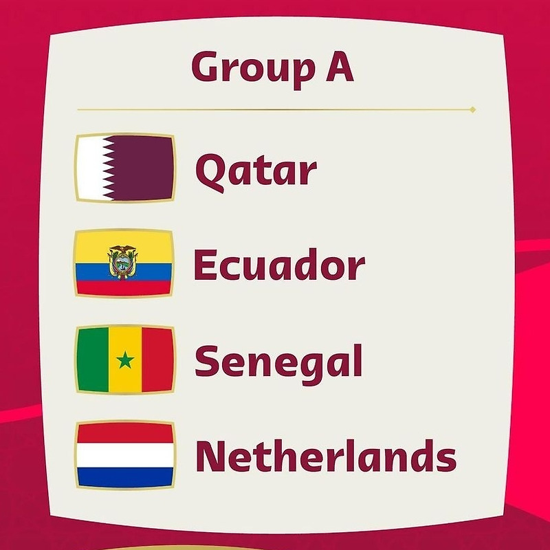 카타르 월드컵 본선 A조 경기 일정 카타르 에콰도르 세네갈 네덜란드