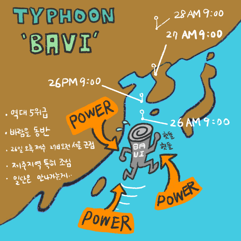 태풍 '바비' - Typhoon 'BAVI'