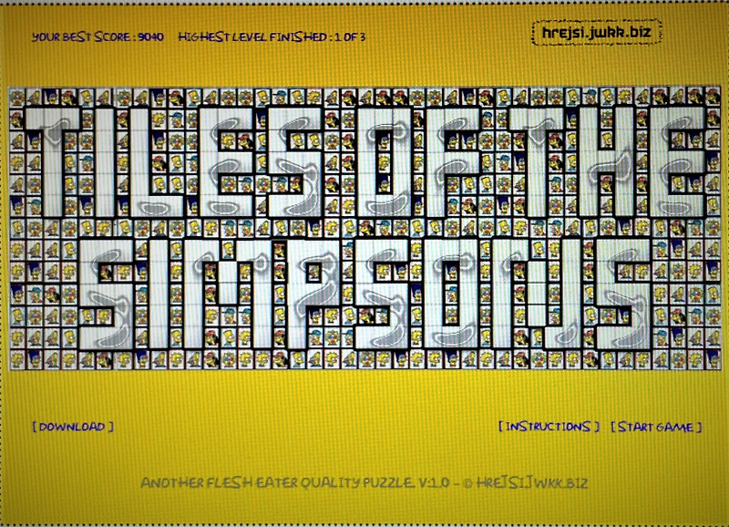 플래시 게임 :: 심슨타일 Tiles Of The Simpson
