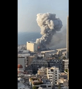 베이루트 폭발 원인 영상 움짤