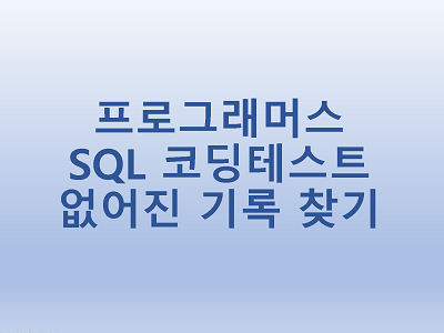 [프로그래머스] SQL 코딩테스트 없어진 기록 찾기