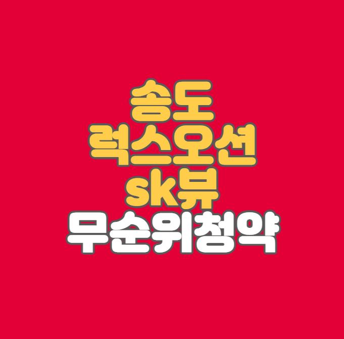 송도 럭스오션 sk뷰 무순위 청약(줍줍)｜5세대｜시세차익 2억원