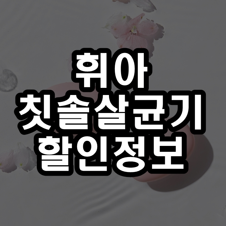 휘아 칫솔살균기 이클리너 듀얼 할인 정보 취양저격