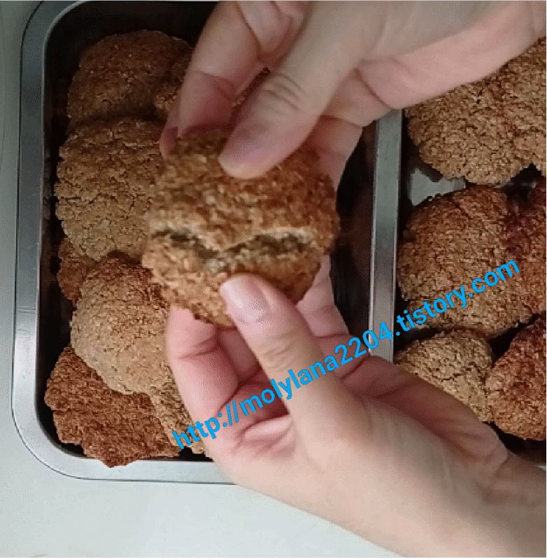 오트밀로 건강한 오트 쿠키 만들기, 온식구 간식으로 그만이죠~