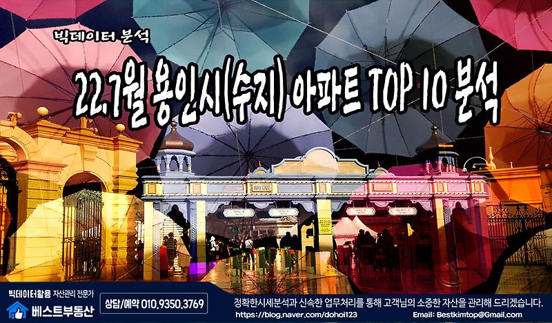 22.7월 용인시(수지) 아파트 매매가격 TOP 10 분석 !!!