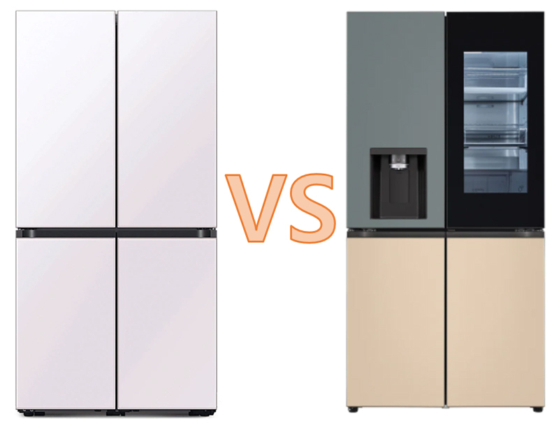 오브제 얼음정수기 냉장고 VS 비스포크 얼음정수기 냉장고, 22년형 비교!