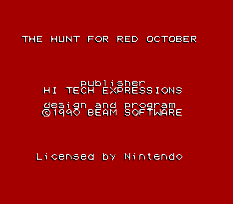 NES ROMS - The Hunt for Red October (EUROPE / 유럽판 롬파일 다운로드)