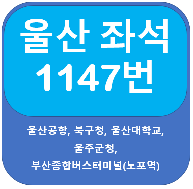 울산1147번버스 시간표, 노선 울산공항, 울산대, 부산종합버스터미널(노포역)