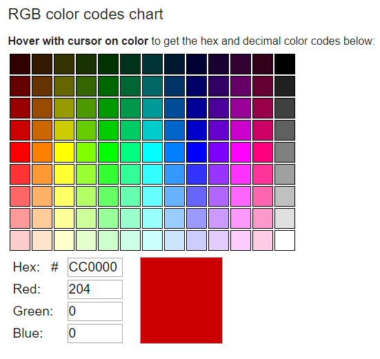 CSS,  원하는 색상 코드 검색하는 사이트.