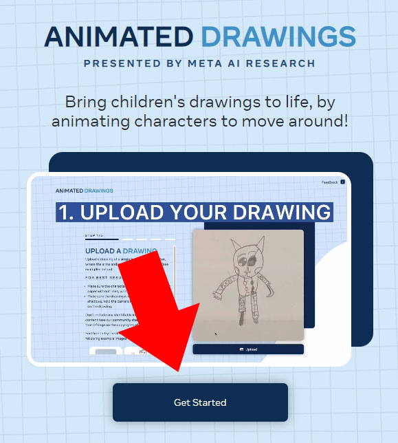 Animated Drawings 사용법 및 동영상 저장 방법