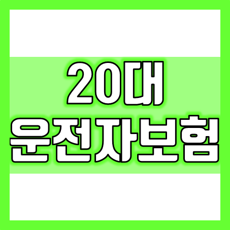 20대 운전자보험, 도로 위의 젊음을 안전하게!